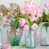 shabby-chic-cottage-pink-blossoms-tulips-and-aqua-blue-ball-jars-and-hearts-kathy-fornal.jpg