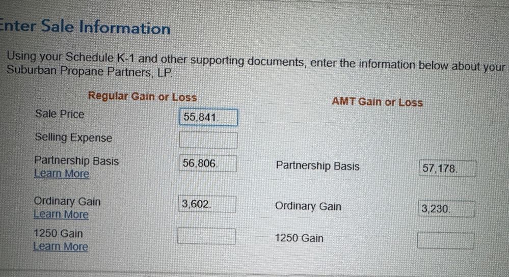 Sale Info with new AMT