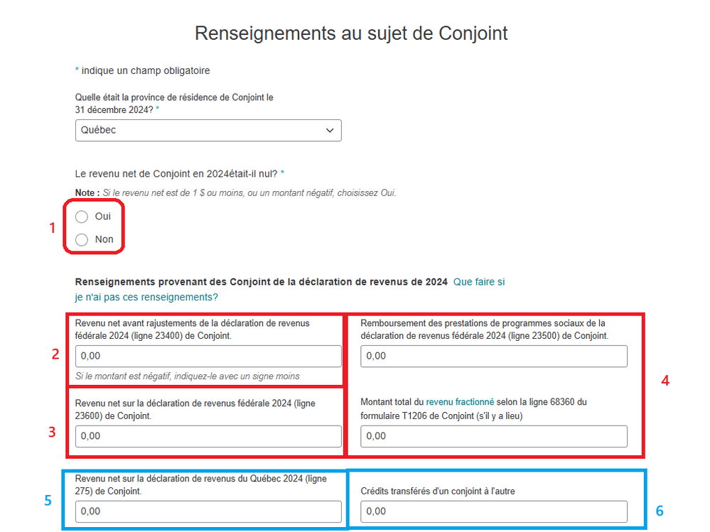 Information du conjoint