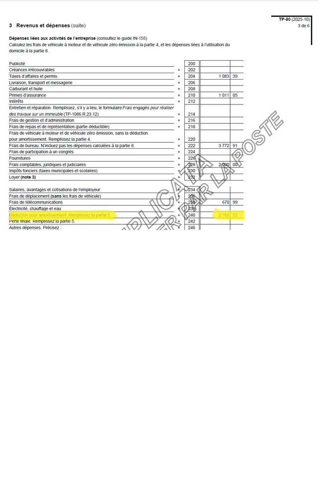 Bon montant (QC - PDF, mais montants en références pas bons)