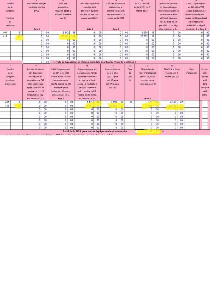 Bons montants (QC - Mode formulaire)